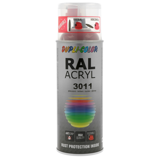 Dupli Color RAL-Acryl-Spray glz 400 ml 749766 RAL 3011 braunrot